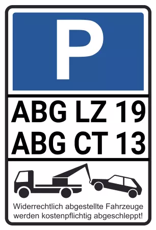 Parken verboten SchildParken - Verkehr ABG LZ 19 ABG CT 13 Schilder selbst gestalten Parken verboten SchildParken - Verkehr ABG LZ 19 ABG CT 13 Bild