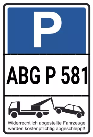 Parken verboten SchildParken - Verkehr ABG P 581 Schilder selbst gestalten Parken verboten SchildParken - Verkehr ABG P 581 Bild