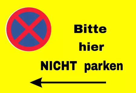 Parken verboten SchildParken - Verkehr Bitte hier NICHT parken Schilder selbst gestalten Parken verboten SchildParken - Verkehr Bitte hier NICHT parken Bild