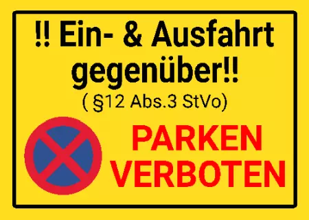Parken verboten SchildParken - Verkehr Ein- & Ausfahrt - Parken verboten Bild