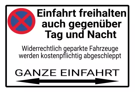 Parken verboten SchildParken - Verkehr Einfahrt freihalten Bild