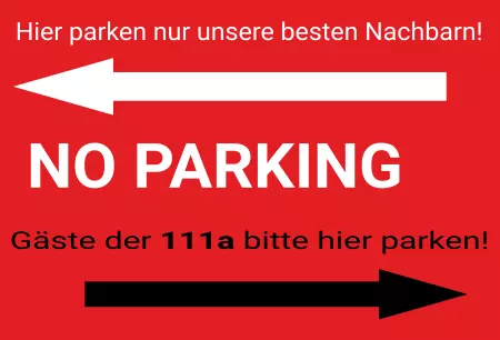 Parken verboten SchildParken - Verkehr NO PARKING Bild