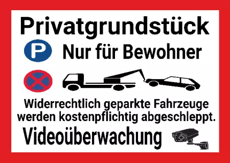 Parken verboten SchildParken - Verkehr Parken nur für Bewohner Bild