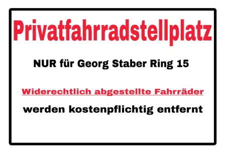 Parken verboten SchildParken - Verkehr Privatfahrradstellplatz Schilder selbst gestalten Parken verboten SchildParken - Verkehr Privatfahrradstellplatz Bild