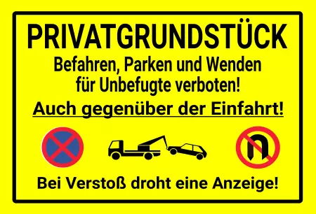 Parken verboten SchildParken - Verkehr Privatgrundstück Schilder selbst gestalten Parken verboten SchildParken - Verkehr Privatgrundstück Bild