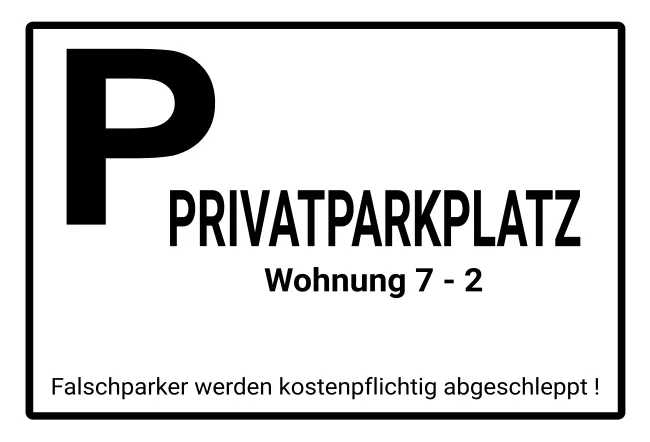 Parken verboten SchildParken - Verkehr Privatparkplatz Bild