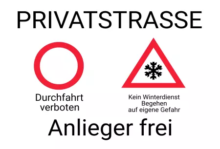 Parken verboten SchildParken - Verkehr PRIVATSTRASSE Anlieger frei Bild