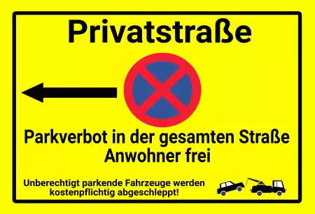 Parken verboten SchildParken - Verkehr Privatstraße - Parkverbot Bild