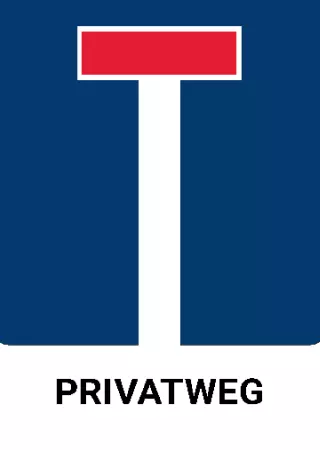 Parken verboten SchildParken - Verkehr Privatweg - Sackgasse Bild