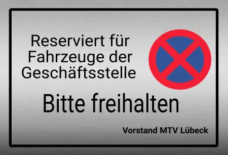 Parken verboten SchildParken - Verkehr Reserviert für Fahrzeuge der Geschäftsstelle Bild