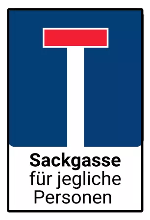 Parken verboten SchildParken - Verkehr Sackgasse für jegliche Personen Schilder selbst gestalten Parken verboten SchildParken - Verkehr Sackgasse für jegliche Personen Bild